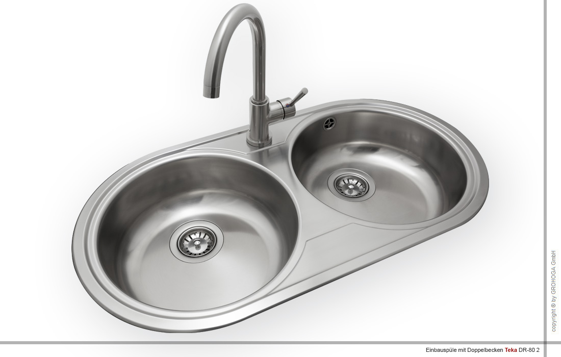 TEKA Spüle Edelstahl 2 Becken Rundbecken Spülbecken Doppelbecken Edelstahlspüle eBay