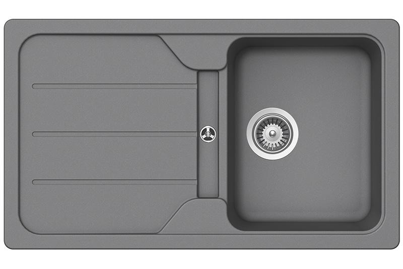 Schock Formhaus D-100 Croma Grau Granitspüle Spüle Granit Einbau