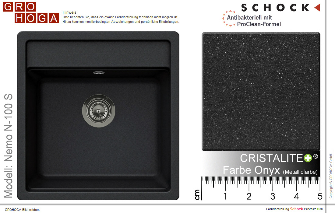 Schock Nemo N-100 S Granit Spülbecken Spüle Granitspüle Küchenspüle