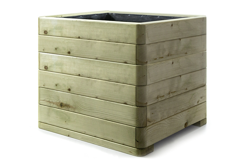 Pflanzkübel Holz Blumenkübel Massiv 70 x 70 Pflanzkasten Hochbeet