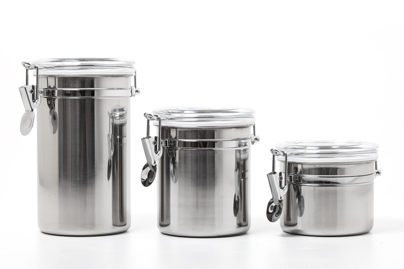 Edelstahl Vorratsdose 3 er Set Vorratsbehälter Frischhaltedose Glas 6-1