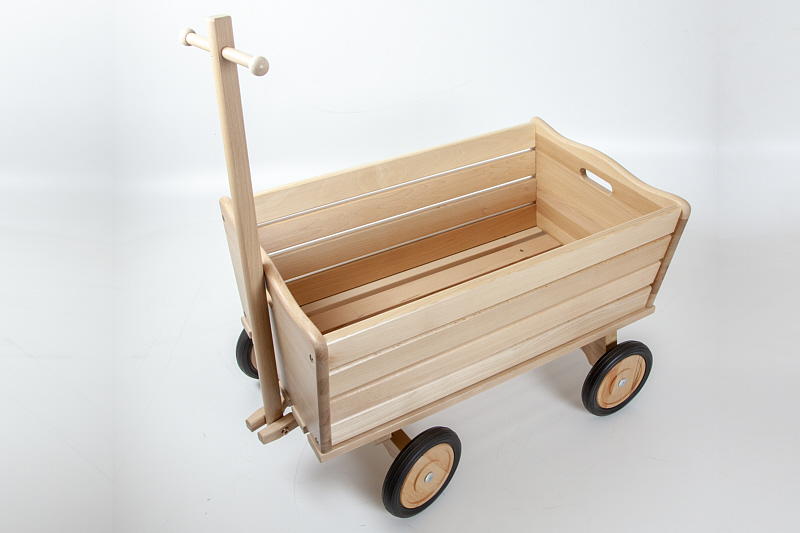 HolzFee Kinder Handwagen 70 cm Buche Kinder Bollerwagen Leiterwagen