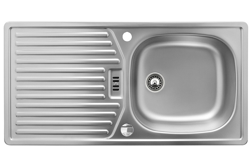 Edelstahlspüle Rieber E 86 K-EX Küchenspüle mit EXCENTER Spüle 86 x 43