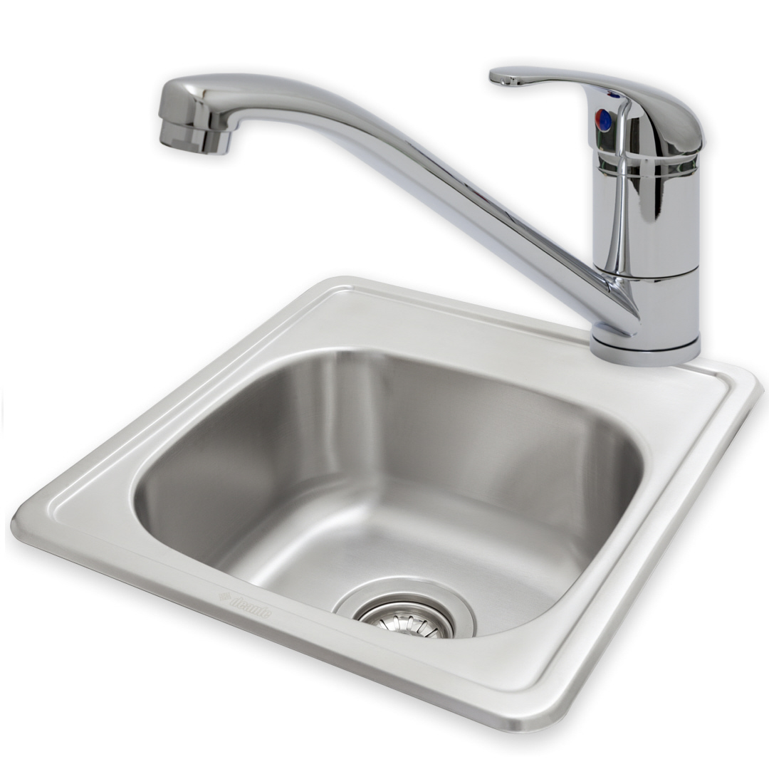 Edelstahlspüle Spüle Spülbecken klein Edelstahl Küchenspüle Armatur E41