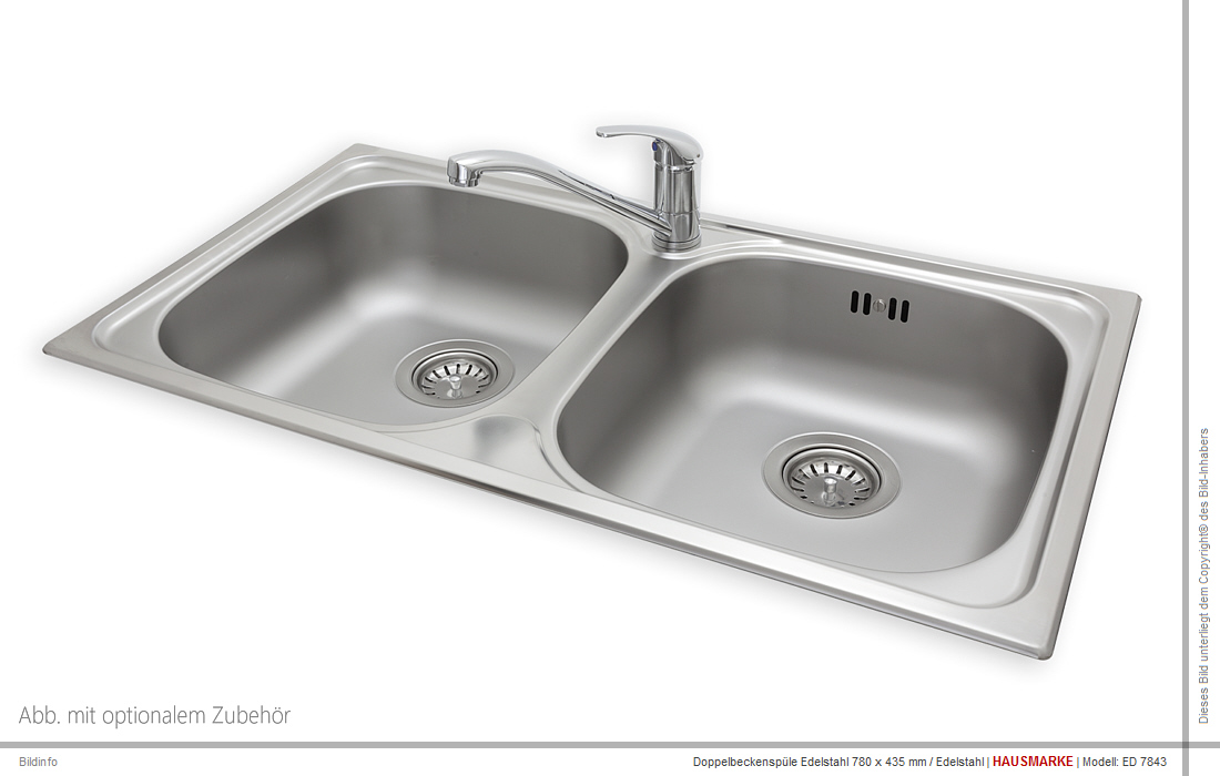 ED 7843 Doppelbecken Spüle Edelstahl 2 Becken Spülbecken Einbauspüle Küchenspüle eBay